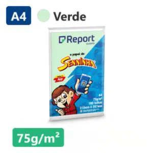 Papel Senninha© Verde A4 75g 100 Fls