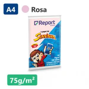 Papel Senninha© Rosa A4 75g 100 Fls