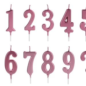 Vela de Número Pick Rose Gold