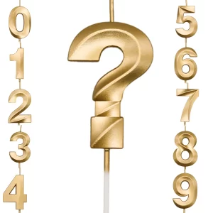 Vela de Número Mini Design Dourada