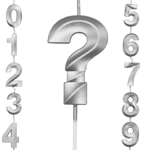 Vela de Número Mini Design Prateada