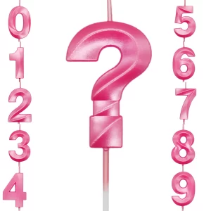 Vela de Número Mini Design Rosa