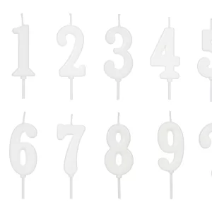 Vela de Número Pick Branca