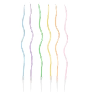 Vela Espiral Candy Colors Metalizada - 15cm
