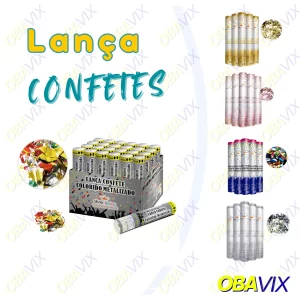 Lanca Confetes Metalizado 30 Cm Picado