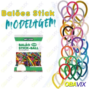 Balao Stick Ball 260 Modelagem Liso C/50un
