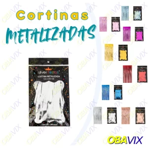 Cortina Metalizada 100 X 200 Cm