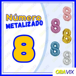 Balao Numero 8 Metalizado